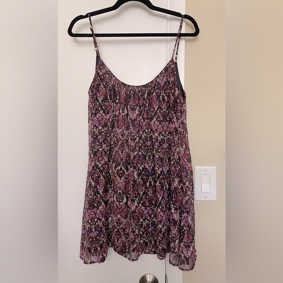 Show Me Your MuMu Purple Snake Print Mini Dress Size Medium - Picture 7 of 8